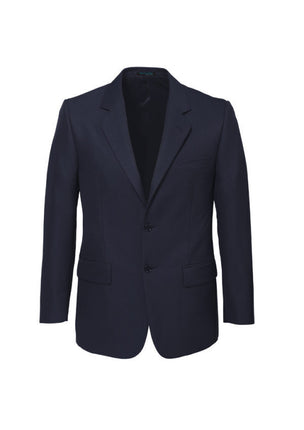 Mens 2 Button Classic Plain Suit Jacket Bamboo Blend Business Wedding - Navy - 132