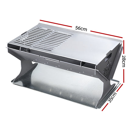 Grillz Fire Pit BBQ Grill Steel