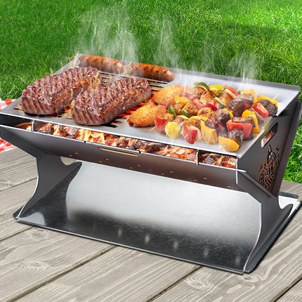 Grillz Fire Pit BBQ Grill Steel