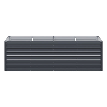 Green Fingers Garden Bed 240x80x77cm Planter Box Raised Container Galvanised Herb