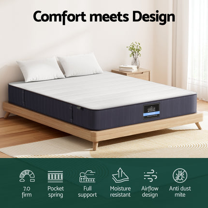 20cm Giselle Mattress Double Bed Pocket Spring Mattresses