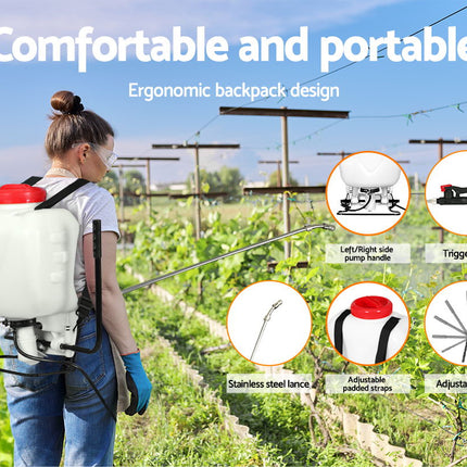 Giantz Weed Sprayer 15L Knapsack Backpack Garden Spray