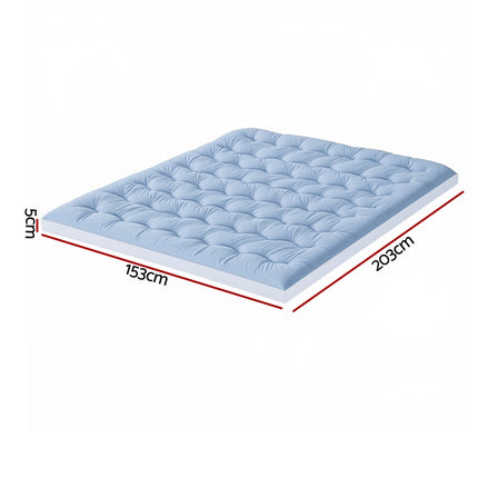 Giselle 5cm Mattress Topper Pillowtop toppers Double-Sided Queen
