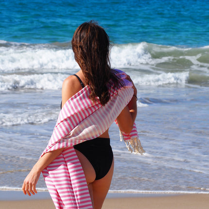 PORTSEA TURKISH COTTON TOWEL - ROSE