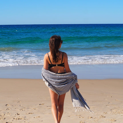 PORTSEA TURKISH COTTON TOWEL - MIDNIGHT