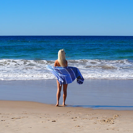 SORRENTO TURKISH COTTON TOWEL - SKY