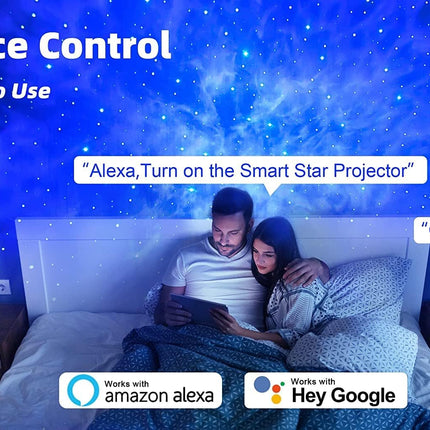 Star Projector Galaxy Light Bedroom connected with Alexa and Google Home