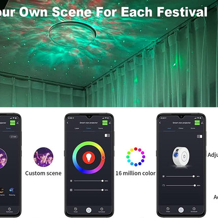 Star Projector Galaxy Light Bedroom connected with Alexa and Google Home
