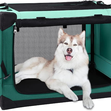 4-Door Dog Soft Crate Portable, Steel Mesh