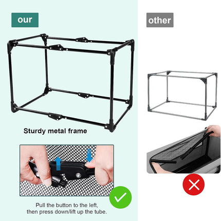 4-Door Dog Soft Crate Portable, Steel Mesh