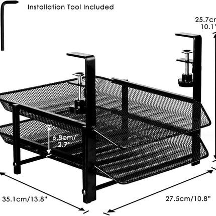 Under Desk Clamp Storage, Basket Organizer, Drawers