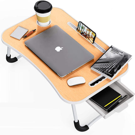 CARLA HOME Laptop Bed Desk with Storage and foldable legs for Adults, Kids & Home Office