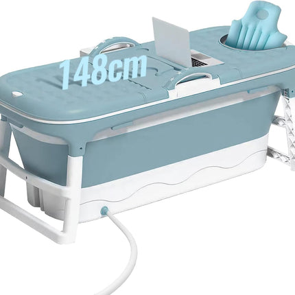 Folding Portable Bathtub Freestanding Spa , Large 148 cm