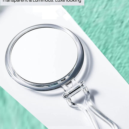 Double-Sided 1X/20X Magnifying Foldable Makeup Mirror for Handheld, Table and Travel Usage