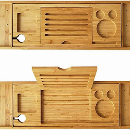 GOMINIMO Expandable Bamboo Bathup Caddy Trays GO-BBC-100-HYB