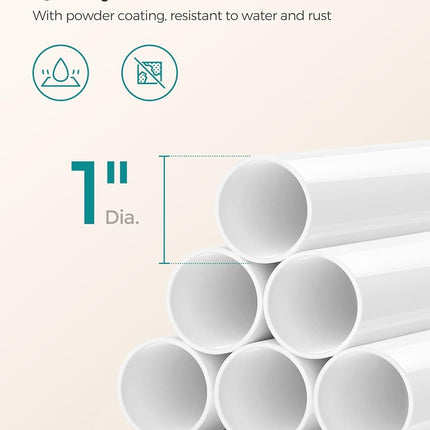 SONGMICS Adjustable Bathroom Corner Shelf with 4 Trays White