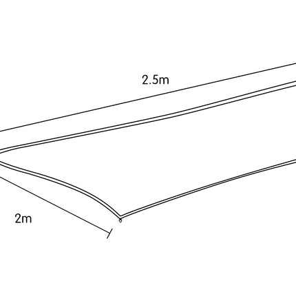 Wallaroo Rectangular Shade Sail 2 x 2.5m