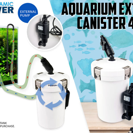 Aquarium External Canister Filter 400L/H