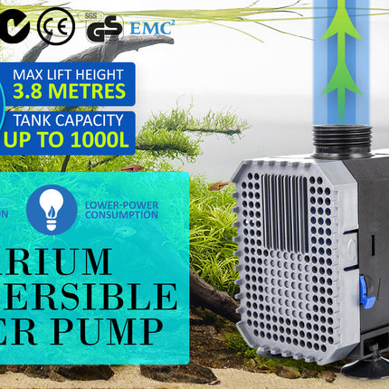 Aquarium Submersible Pond Water Pump 5000L/H 80W 3.8m