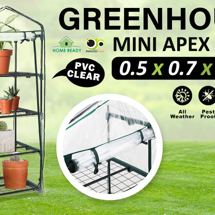 Mini Garden Greenhouse Shed PVC 4 Tier Apex