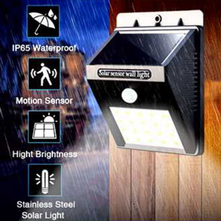 8X Solar Sensor LED Light Outdoor PIR Motion Wall Lights Waterproof