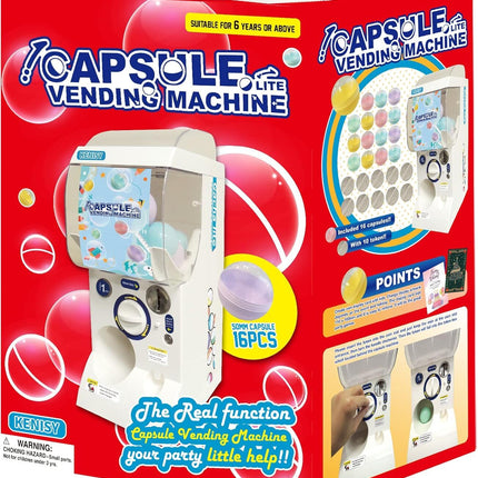 Gachapon Capsule Toy Vending Machine Lite Mini Collectible Gacha Dispenser Stackable WHITE