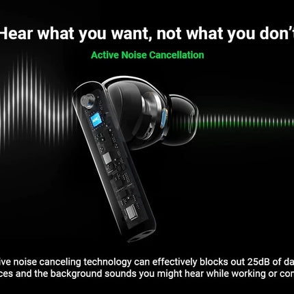 UGREEN 90206 HiTune T3 Active Noise-Cancelling Wireless Earbuds (White)