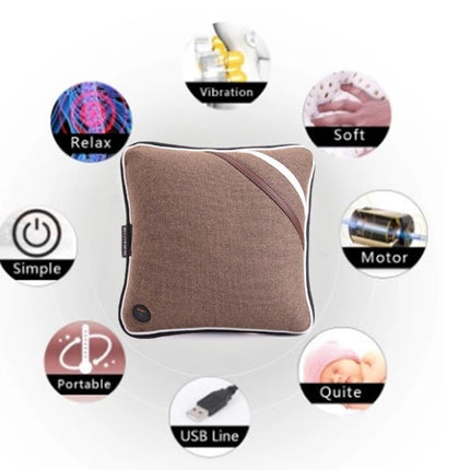 Pressure-Activated Vibrating Massage Cushion