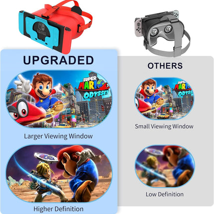 DEVASO VR Headset for Nintendo Switch Orange&Blue