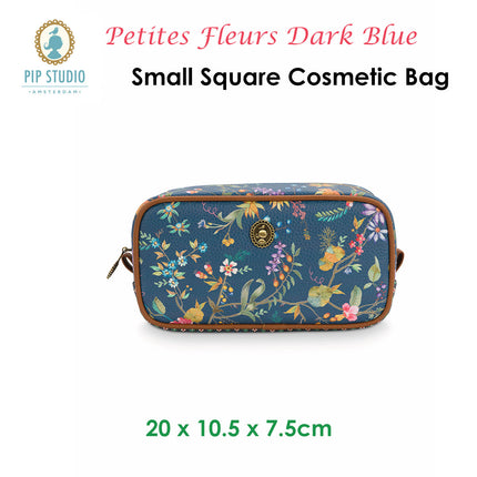 PIP Studio Petites Fleurs Dark Blue Small Square Cosmetic Bag