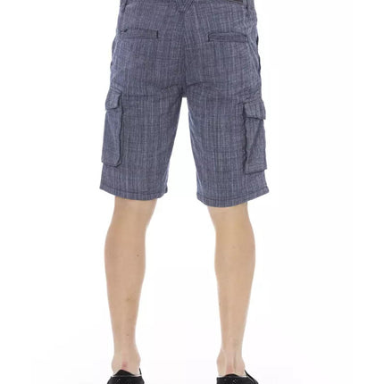 Cargo Shorts with Front Zipper and Button Closure W32 US Men