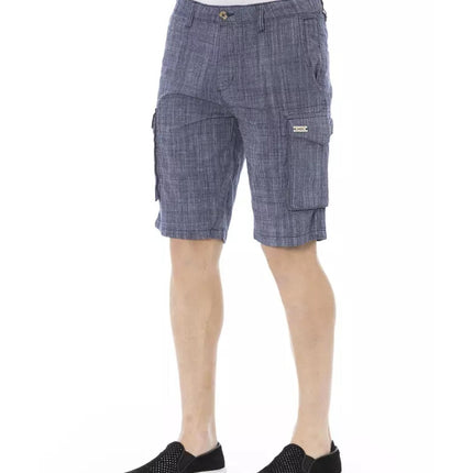Cargo Shorts with Front Zipper and Button Closure W38 US Men