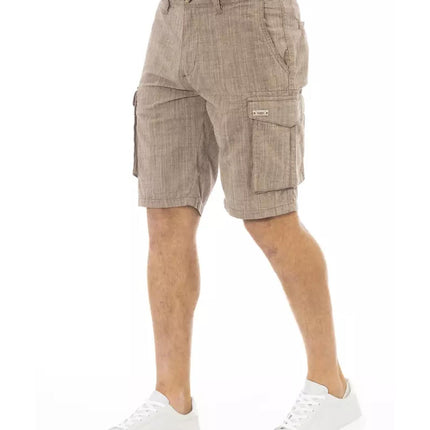 Cargo Shorts with Front Zipper and Button Closure Multiple Pockets W38 US Men