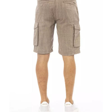 Cargo Shorts with Front Zipper and Button Closure Multiple Pockets W38 US Men