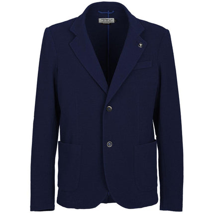 Fred Mello Men's Blue Cotton Blazer - M
