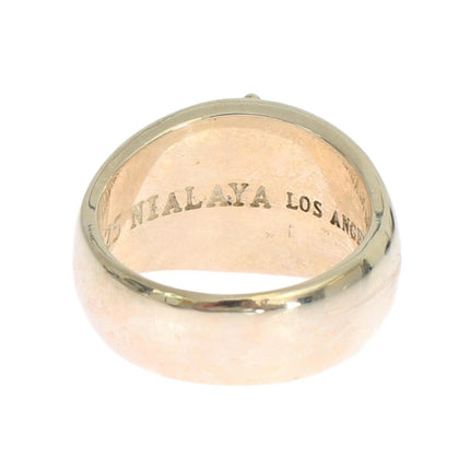 NIALAYA Sterling Silver Mens Ring MRING_023 63 EU Men