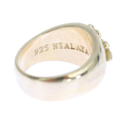NIALAYA Sterling Silver Mens Ring MRING_023 63 EU Men