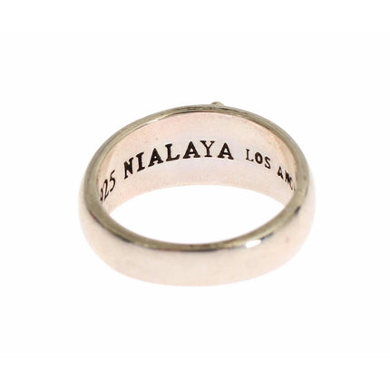 NIALAYA Mens Ring - Sterling Silver 60 EU Men