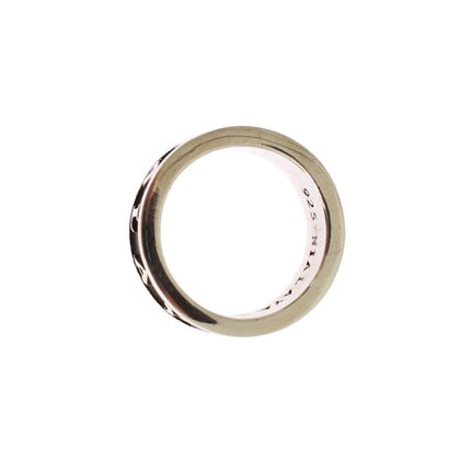 925 Sterling Silver Logo Ring 63 EU Men