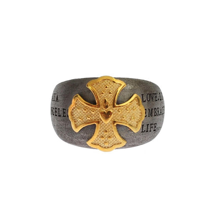 925 Sterling Silver Logo Ring 60 EU Men