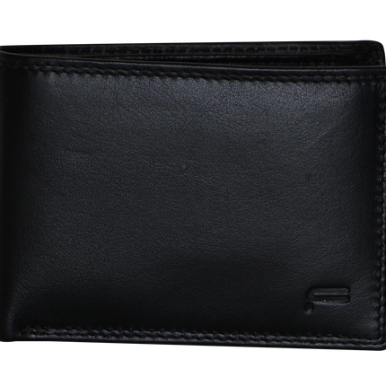 Futura Mens RFID Slim Genuine Leather Wallet - Black