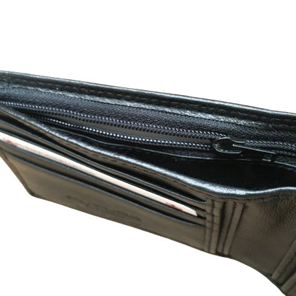 Futura Mens RFID Slim Genuine Leather Wallet - Black