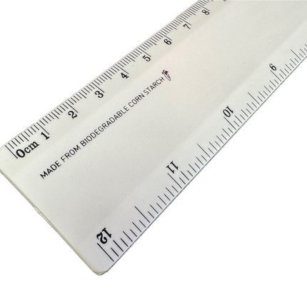 50x Bio Ruler 30cm Eco Friendly Biodegradable Corn BULK School Office - White
