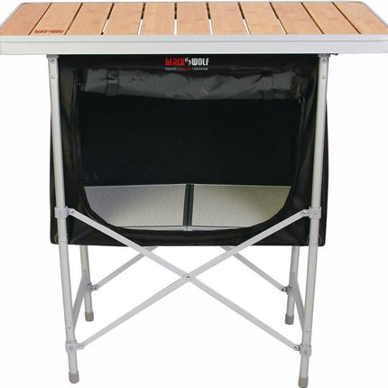 BlackWolf Folding Camp Cupboard Quick Fold For Hiking & Camping - Silver