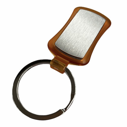 Duo Key Tag Key Ring Keyring School Bag Badge - Orange
