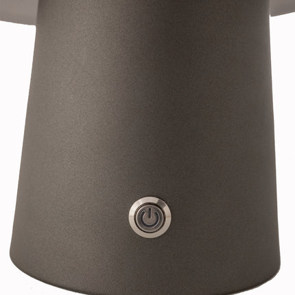 LED Cordless Mushroom USB Rechargeable Table Lamp Dimming Night Light - Steel Grey