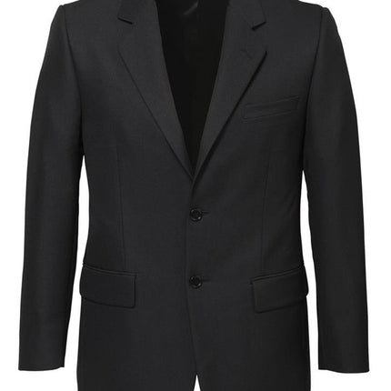 Mens 2 Button Classic Plain Suit Jacket Bamboo Blend Business Wedding  - Charcoal - 137