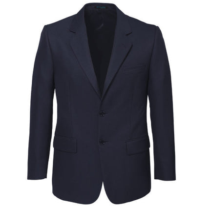 Mens 2 Button Classic Plain Suit Jacket Bamboo Blend Business Wedding  - Navy - 117
