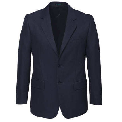 Mens 2 Button Classic Plain Suit Jacket Bamboo Blend Business Wedding  - Navy - 122