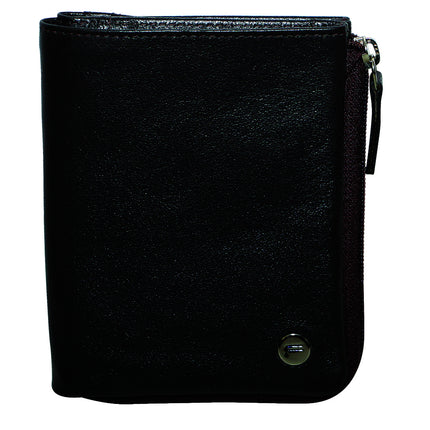 Futura RFID Leather Zip Around Wallet - Black